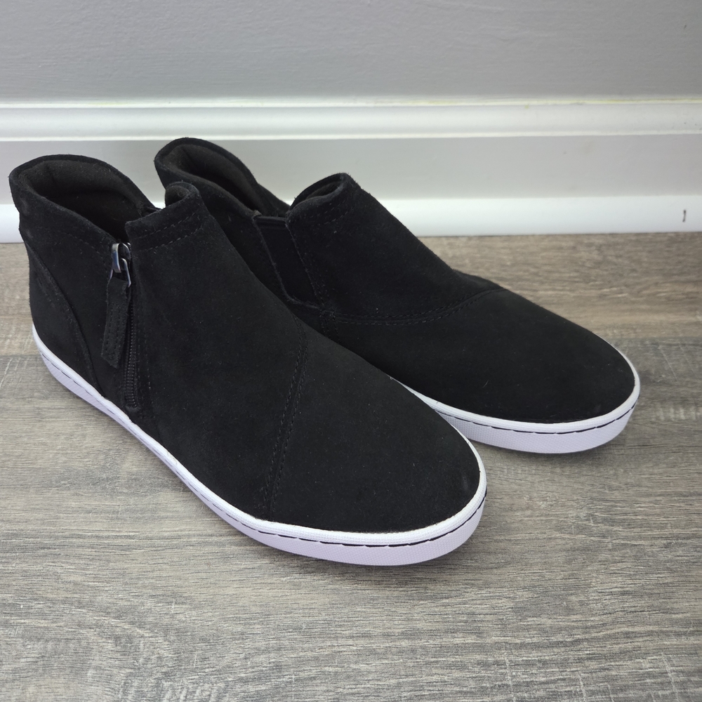 Clarks Black Suede Ankle Boots